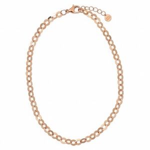 Bronzo Italia 16” Polished Flat Round Link Chain Necklace